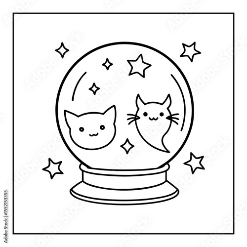 vector illustration of funny cartoon halloween characters