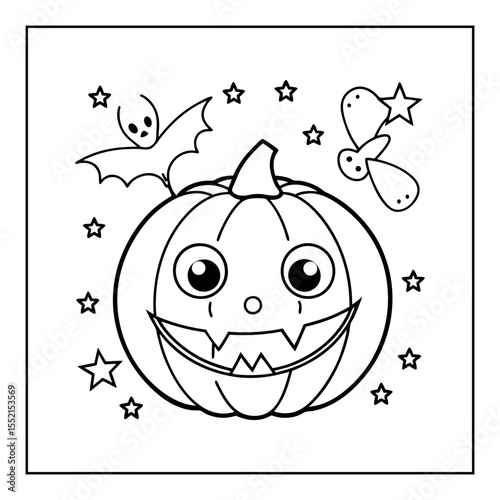 vector illustration of funny cartoon halloween characters