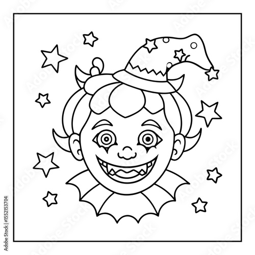 vector illustration of funny cartoon halloween characters