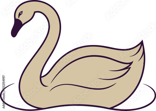 Swan Minimalist Line Art Design