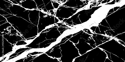 "High-contrast black marble texture with striking white veins. Ideal for luxury design, interior backgrounds, branding, packaging, or digital art requiring a bold, elegant stone pattern"