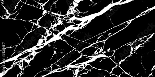 "Elegant black marble texture with striking white veins, perfect for backgrounds, luxury product design, interior surfaces, digital wallpapers, or sophisticated branding visuals"