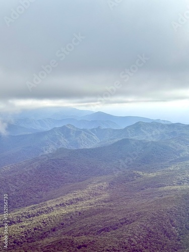 flight over Guadeloupe with a view of green mountains
