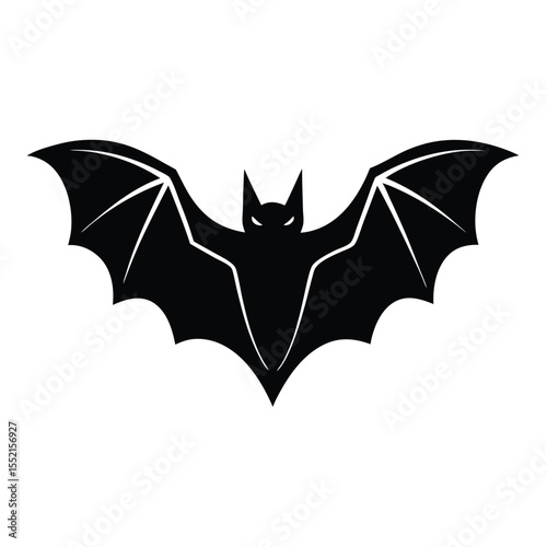 Bat silhouette vector on background