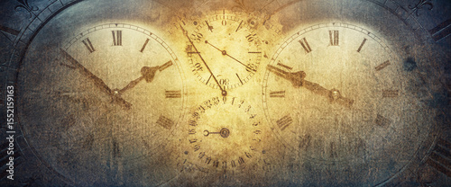 Quadro su tela Old wide daark background paper, rough texture for design paper background