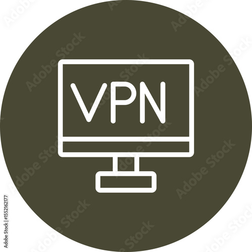 Vpn Vector Line icon Design