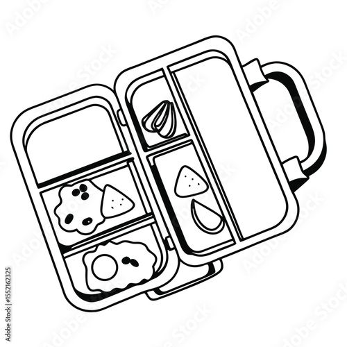 Childrens Lunch Box Compartmentalized Food Container for School and Travel Adventures