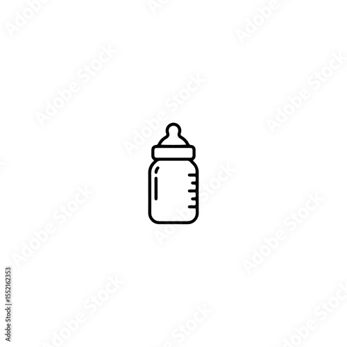 Baby bottle icon flat vector design. 
