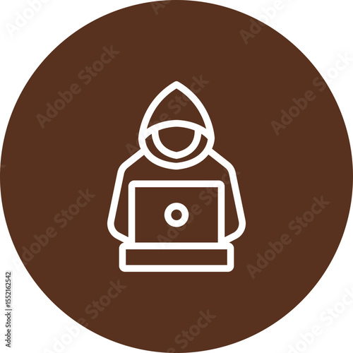 Hacker Vector Line icon Design