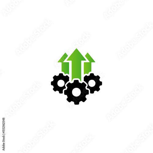 Operational excellence icon flat vector design. 
