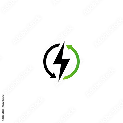 Renewable energy icon flat vector design. 