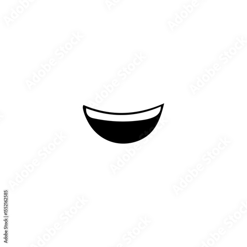 Smile icon flat vector design. 