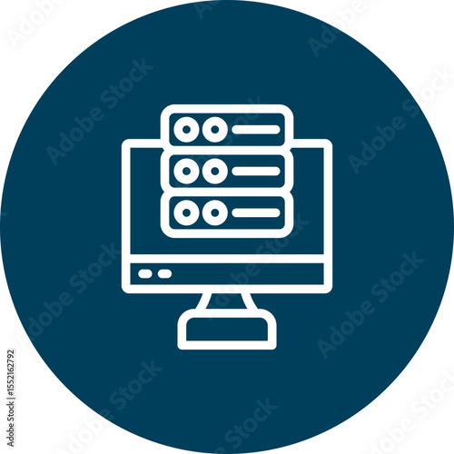 Data Center Vector Line icon Design