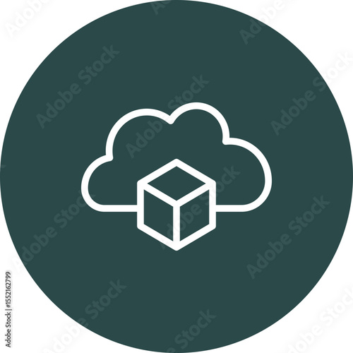 Container Vector Line icon Design