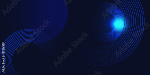 Abstract blue modern background with. Dynamic geometric shapes. Vector illustration.