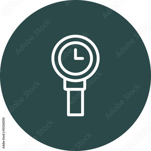 Pressure Gauge Vector Line Icon Design