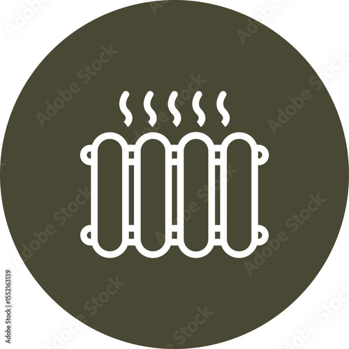 Radiator Vector Line Icon Design