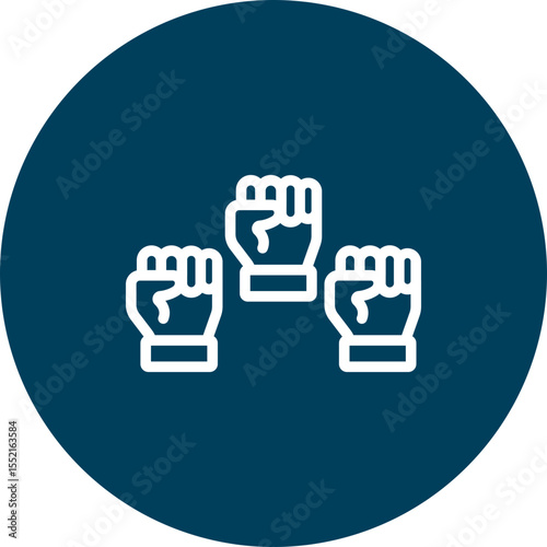 No Racism Vector Line Icon Design