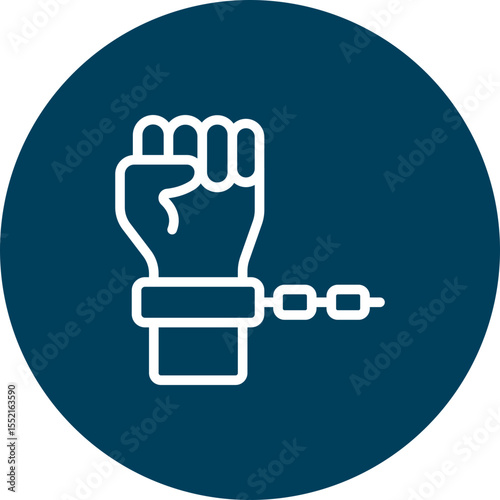 Slave Vector Line Icon Design