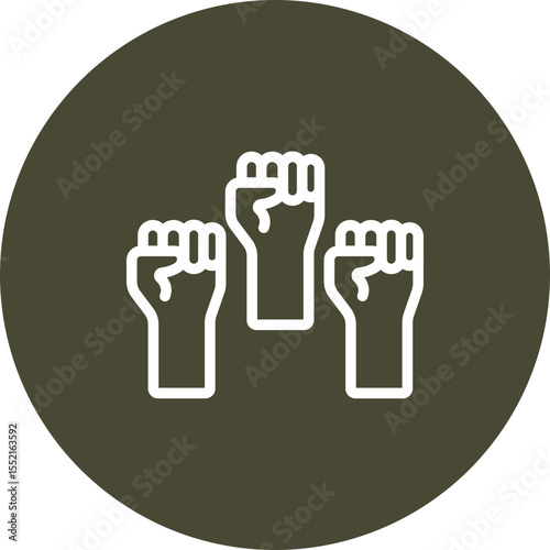 Black Lives Matter Vector Line Icon Design