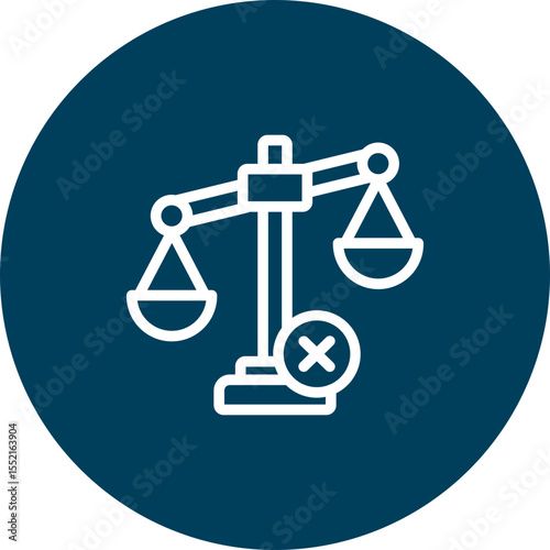 Unfair Vector Line Icon Design