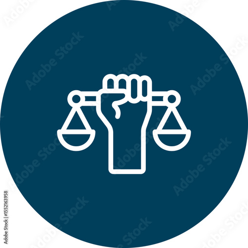 Civil Rights Vector Line Icon Design