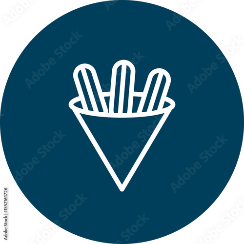 Churros Vector Line Icon Design