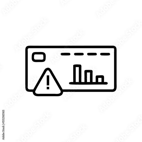 Handdrawn Data Analysis Warning Icon Chart Graph Error Alert vector