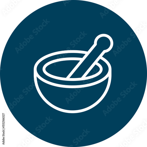 Mortar Vector Line Icon Design