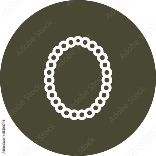 Carnival Beads Vector Line Icon Design