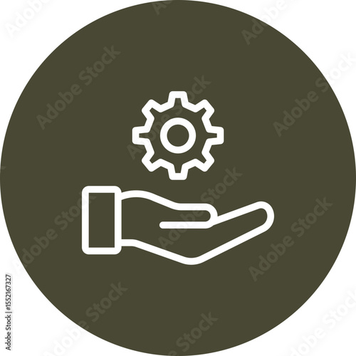 Settings Vector Line Icon Design