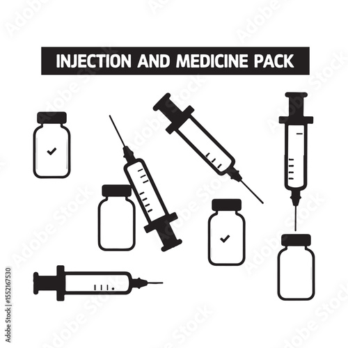 Injection icon isolated sign symbol vector illustration on white background