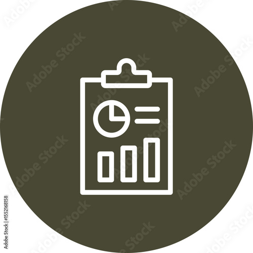 Report Vector Line icon Design