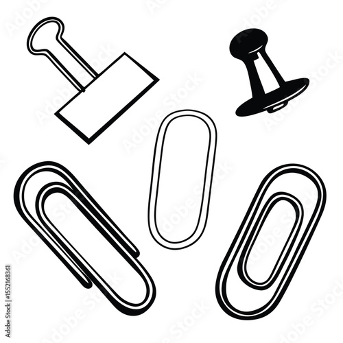 Collection of Office Supplies and Stationery Items for Organization and Binding Purposes