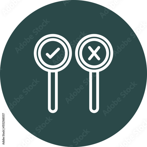 Decision Making Vector Line Icon Design