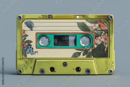 1980's cassette tape floral