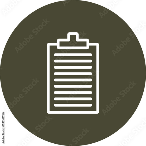 Clipboard Vector Line Icon Design