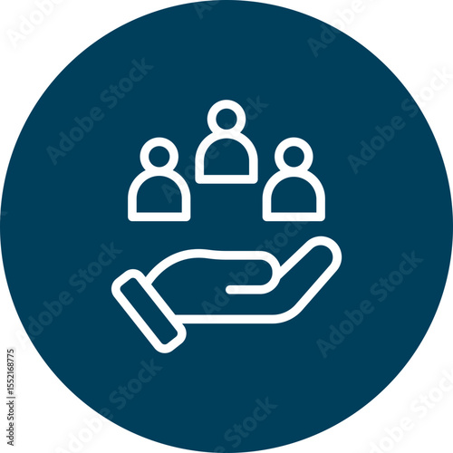 Clients Vector Line Icon Design