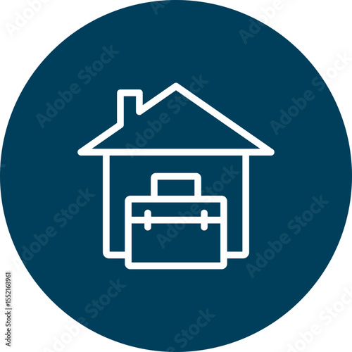 Home Office Vector Line Icon Design