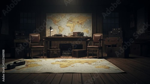 Vintage World War II Planning Room