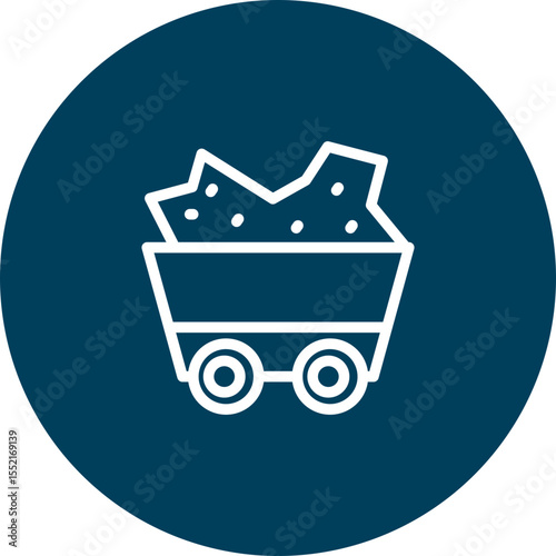 Mine Vector Line Icon Design