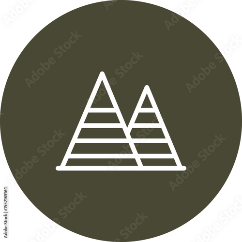Pyramids Vector Line Icon Design