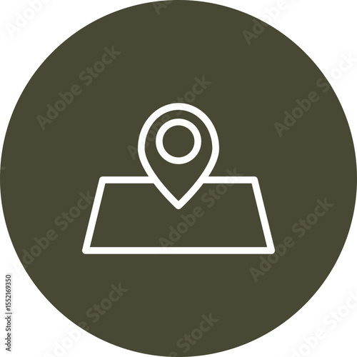 Location Pin Vector Line Icon Design