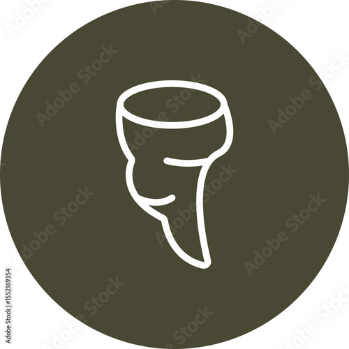 Tornado Vector Line Icon Design