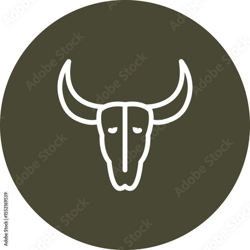 Skull Vector Line Icon Design