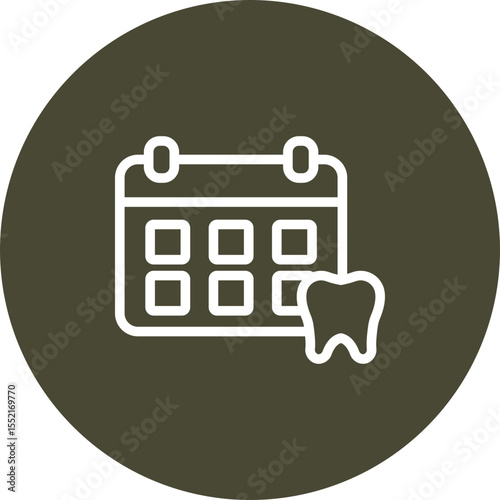 Calendar Vector Line Icon Design