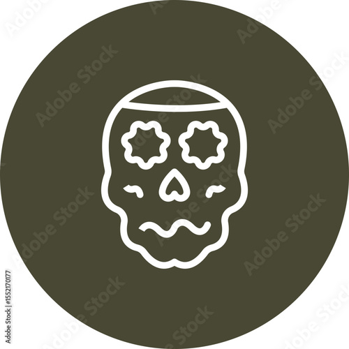 Calavera (Skull) Vector Line Icon Design