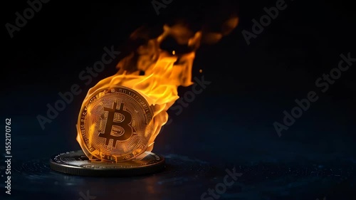 The glowing Bitcoin flame represents the dynamic surge of profit in the crypto world, capturing the essence of rapid financial growth, digital investment