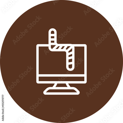 Worm Vector Line Icon Design