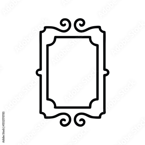 Black ornate frame book cover template black frame